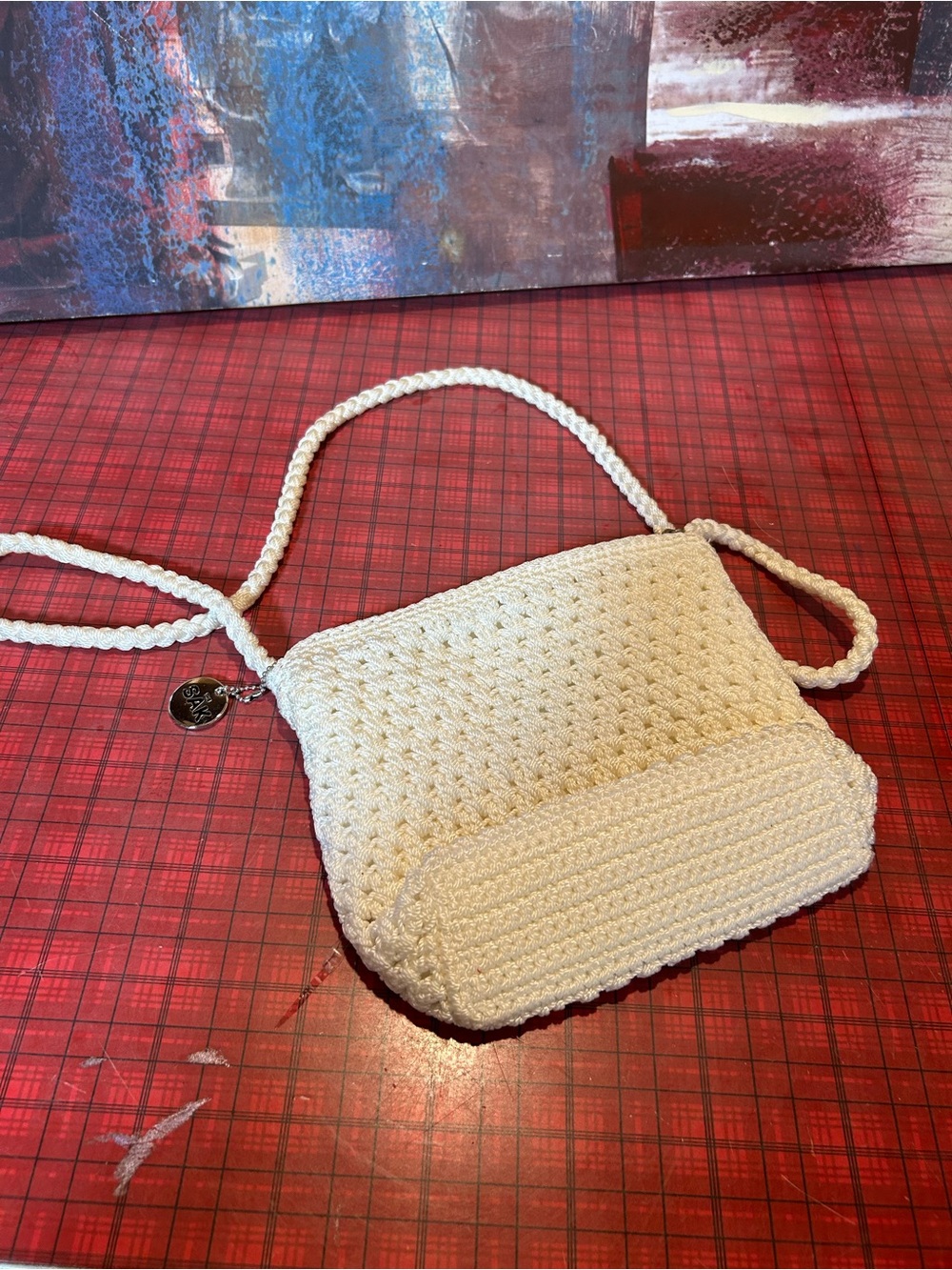The Sak White Crochet Crossbody Bag
